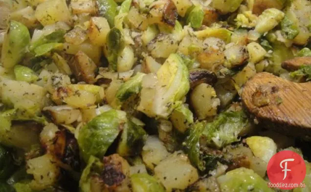 Cozinhe o livro: Broto de Bruxelas-Hash de batata