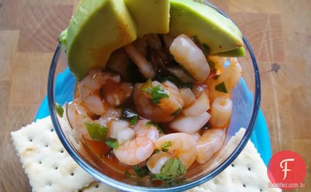 Cozinhe o livro: coquetel de camarão ao estilo mexicano