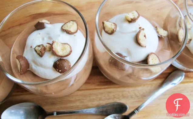 Mousse De Chocolate Com Bola De Leite Maltada
