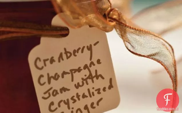 Cranberry-Geléia De Champanhe com gengibre