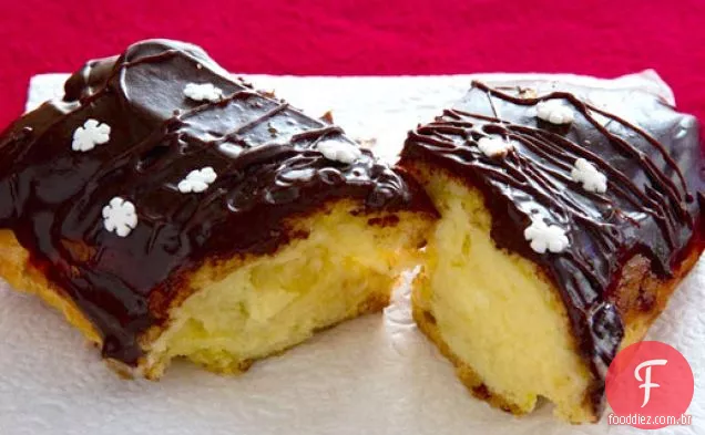 Eclairs de férias com Chocolate Peppermint Ganache