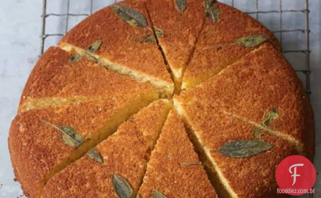 Sálvia e mel frigideira Pão de milho