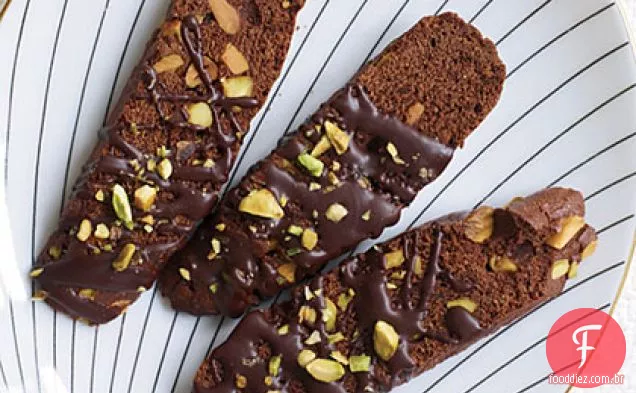 Chocolate e pistache Biscotti