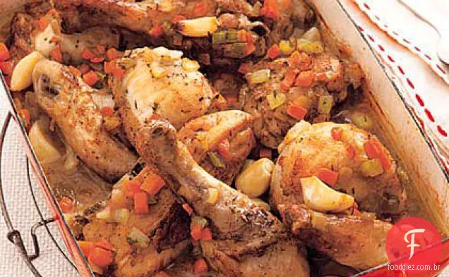 Frango com 40 dentes de alho