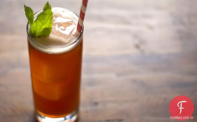 Chá gelado de framboesa e Rum
