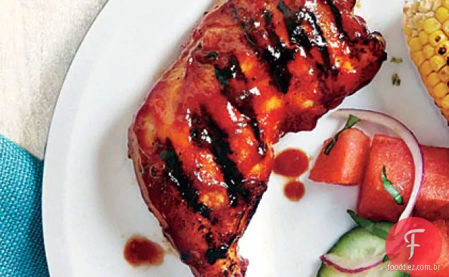 Frango grelhado com mel-molho Chipotle para churrasco
