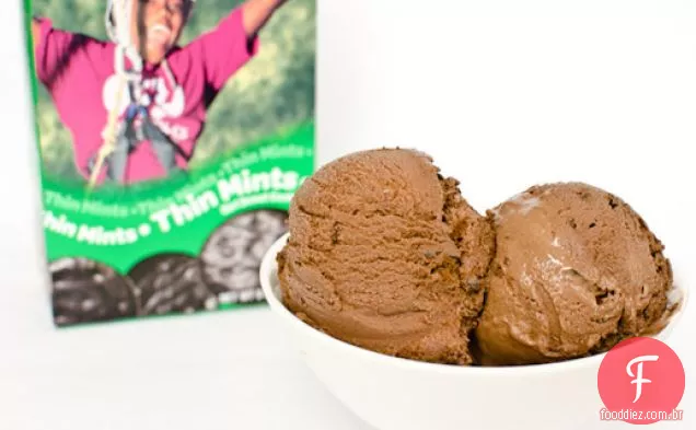 Sorvete De Menta Fina Com Chocolate