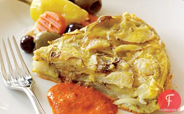 Tortilla espanhola de batata e ovo