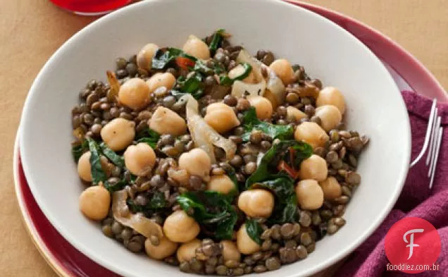 Salada de lentilha e Grão De Bico