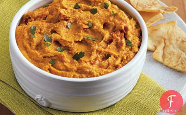 Molho cremoso de Garbanzo com tomates secos ao sol