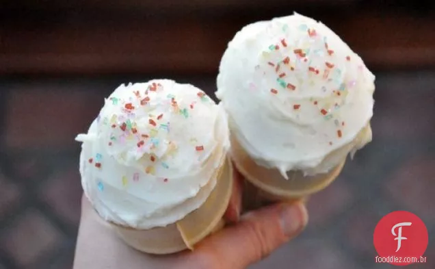 Sorvete Cone Cupcakes