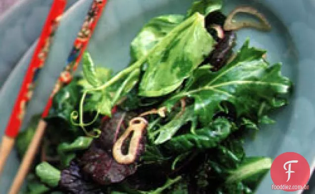 Salada Verde Asiática Com Vinagrete De Chalota Doce