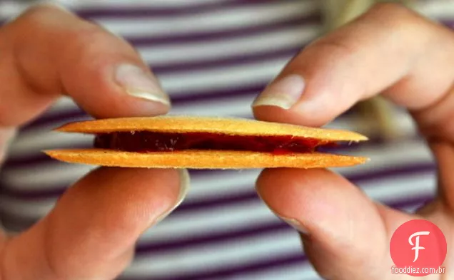 Biscoitos Sanduíche De Baunilha Lingonberry