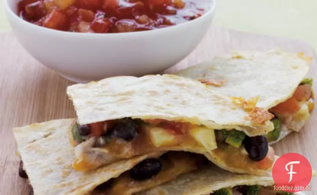 Feijão Preto E Abobrinha Quesadillas