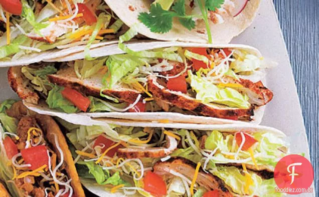 Tacos Macios De Frango Grelhado Santa Fe