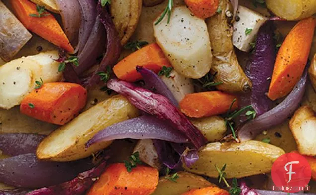 Vegetais De Raiz Torrados Aromáticos