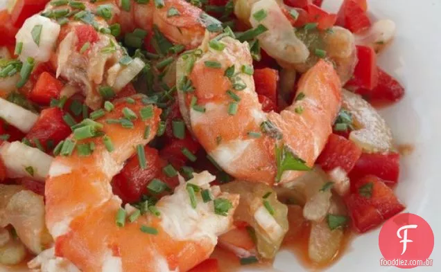 Cozinhar o livro: salada de camarão de Raoul