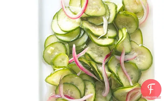 Pepino Agridoce e picles de cebola roxa