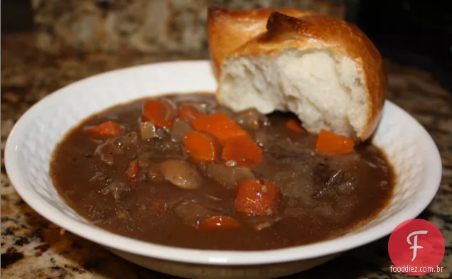 Ensopado De Carne De Inverno Com Cogumelos E Nabos