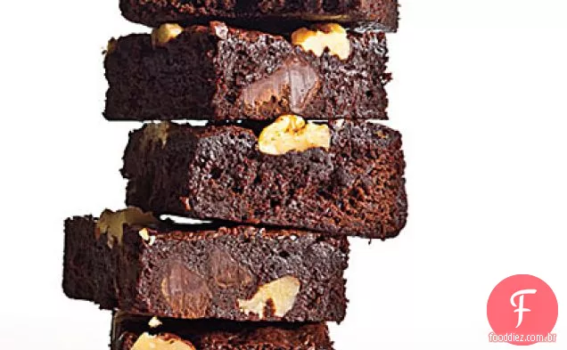 Clássico Fudge-Noz Brownies