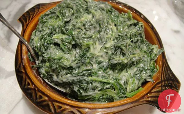 Cozinhe o livro: espinafre com creme clássico