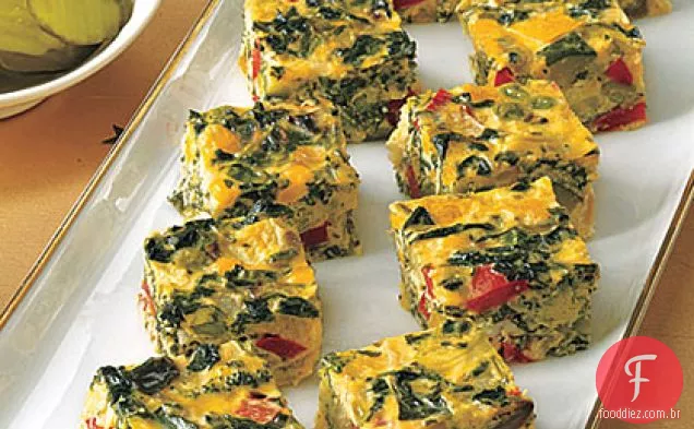 Vegetal Frittata Quadrados