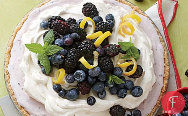 Torta De Sorvete De Blueberry-Cheesecake