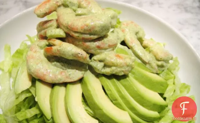 Cozinhar o livro: Sky Terrace camarão e salada de abacate