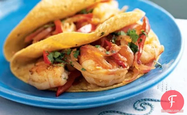 Tomatillo Shrimp Fajitas