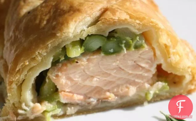 Francês em um Flash: salmão en Croûte com alecrim e aspargos