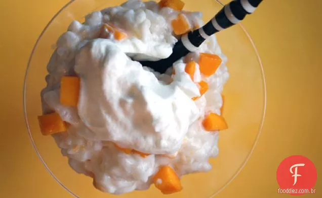 Pudim De Arroz Com Manga De Coco