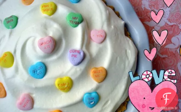 Cakespy: Torta De Creme De Coração De Conversa
