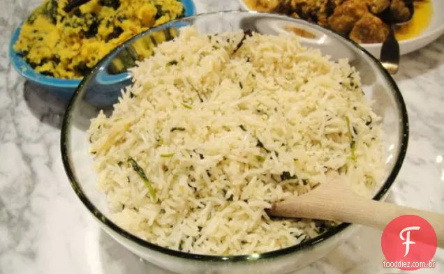 Cozinhe o livro: arroz do Sri Lanka com coentro e capim-limão