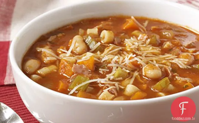 Rápido e saudável massas Fagioli sopa