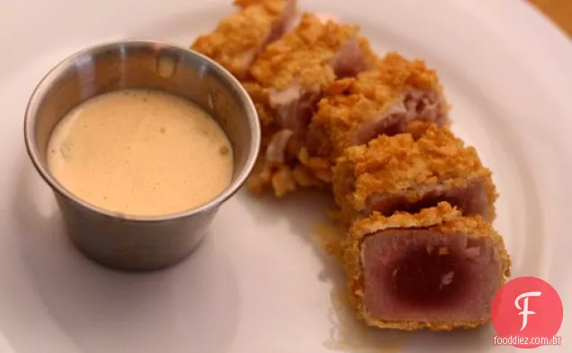 Jantar esta noite: Biscoito De Arroz-Atum com crosta com molho cítrico picante