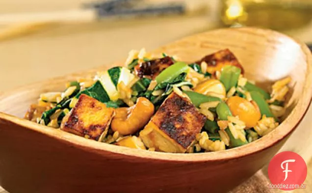 Arroz frito tailandês com Tofu