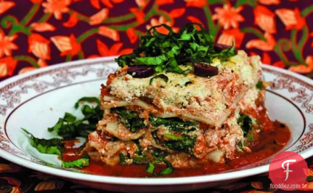 Cozinhe o livro: lasanha com ricota de couve-flor assada e espinafre