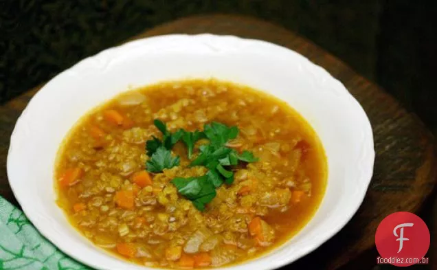 Coma Por Oito Dólares: Sopa De Lentilha Vermelha Marroquina