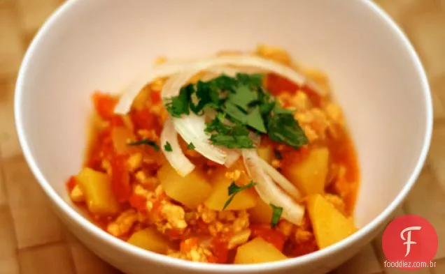 Jantar Esta Noite: Murgh Keema (Curry De Frango Moído)