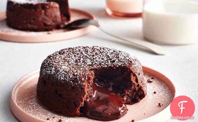 Bolos De Chocolate Escuro Derretido