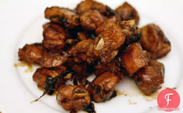 Jantar esta noite: costelas de reposição doces e azedas