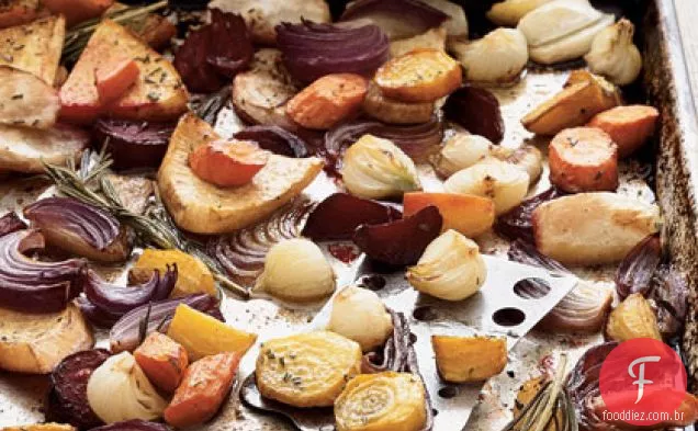 Vegetais De Raiz Torrados Balsâmico-Alecrim