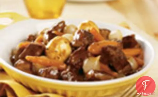 Fogão Lento Simples Carne Bourguignonne