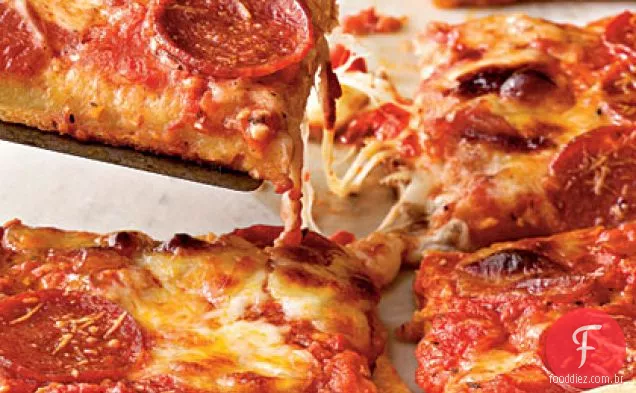 Pepperoni Deep-Dish Pizza