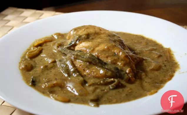 Jantar esta noite: frango com pimentão assado e Salsa Verde