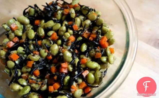 Comer por oito dólares: doce Edamame com Hijiki