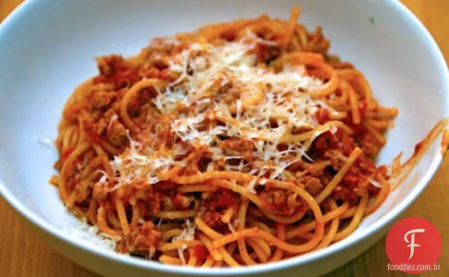 Jantar esta noite: Bucatini con Salsicce (Bucatini com salsicha)