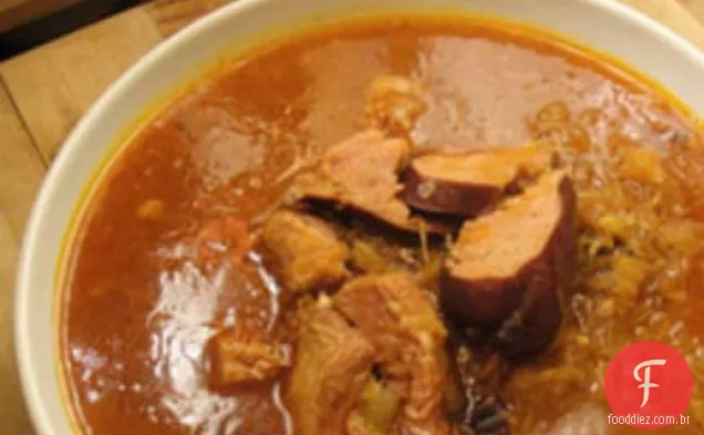 Cozinhe o livro: sopa de chucrute Eslovaca
