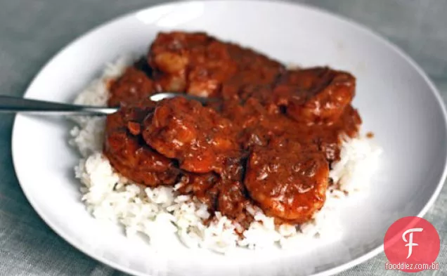 Jantar Esta Noite: Camarão Tikka Masala