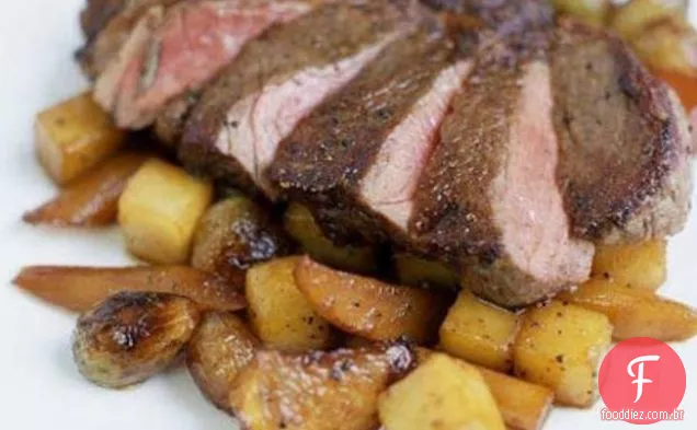 Olho De Costela Com Raízes Caramelizadas